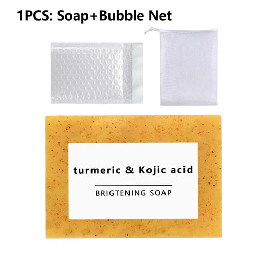 1PCS/2PCS/3PCS/5PCS Turmeric Soap Hand Made Face Soap Tender Skincare Beauty Body Cleaning Essential Oil Soap